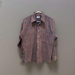vintage MISSONI BUTTON UP SHIRT multi color Abstract Art MADE IN ITALY 41/16 (L)